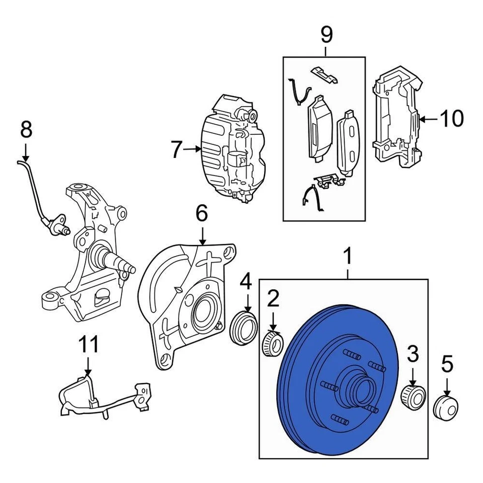 For Lincoln Mark LT 06-08 Lincoln Front Disc Brake Rotor & Hub Assembly - Image 1 of 1