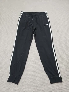 Adidas Sweatpants Womens Large Black Light Weight 3 Stripe - Picture 1 of 8