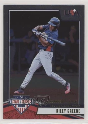 2019 Panini USA Baseball Stars & Stripes Longevity Riley Greene #34 - Image 1 of 2