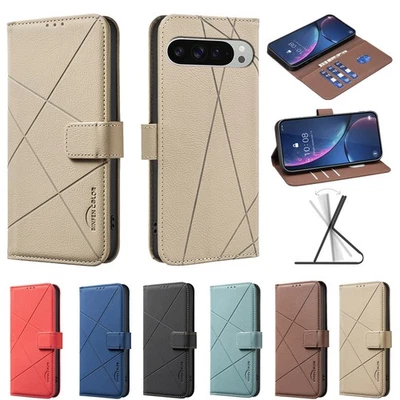Leather Wallet Case For Google Pixel 9A 8A 8 Pro 9 Pro XL Stand Flip Cover - Image 1 of 4