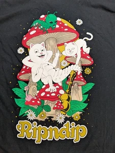 RIPNDIP "Caterpillar Garden" Short Sleeve Tee (Black) Graphic T-Shirt Gr. Medium - Bild 1 von 7