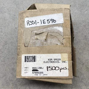 KOA SPEER ELECTRONICS RESISTOR RSS1-1E 5% Qty-1500 NEW Free Same Day Shipping! - Picture 1 of 9