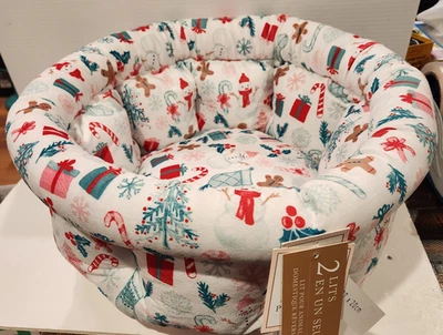 Cupcakes y Cachemira Cama Mascota Tema Navidad NUEVO con Etiquetas 16.5 x 14.5 x 8” Foto 1 de 4