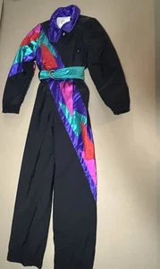 Traje de esquí Skea Vail de una pieza traje de nieve para nieve de colección años 90 retro para mujer alto ajustado talla 4 - Imagen 1 de 15