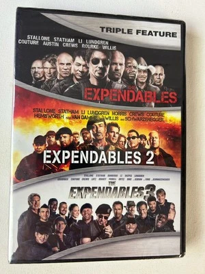 The Expendables 1 2 3 DVD Triple Feature Stallone Stratham Lungren New Sealed - Image 1 of 4