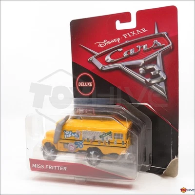 Autobús escolar Disney Pixar Cars 3 Miss Fritter Demolition Deluxe Mattel 2016 - usado Foto 1 de 4