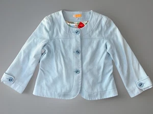 Tüll Damen Blazer Jacke 3 Knöpfe XL Wollmischung Puderblau Edel - Bild 1 von 18