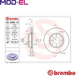 2x BRAKE DISC 09.5568.10 FOR VOLVO 850 B5204T2/5204FT/5204T/5204FS 2.0L 5cyl - Picture 1 of 7