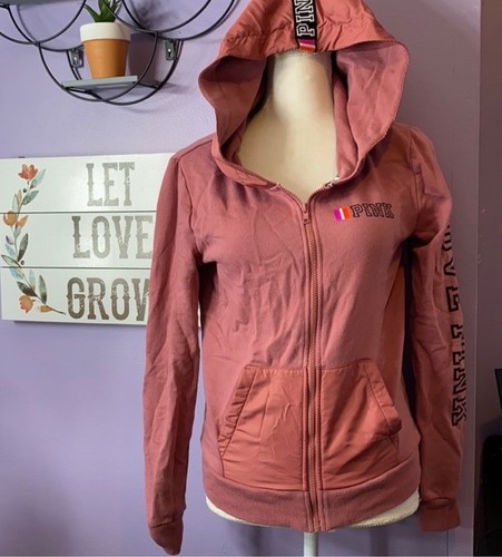 UNDERCOVER Felpa con cappuccio zip rosa piccola Victoria secret