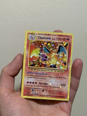 Charizard 11/108 HEAVY HOLO BLEED 🩸 Misprint Error Pokémon XY Evolutions MP/HP - Image 1 of 4