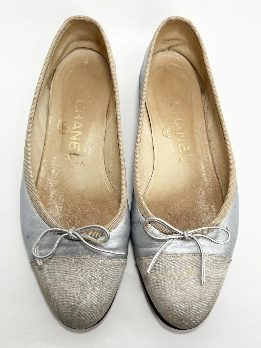CHANEL Silver Flats for Women for sale | eBay