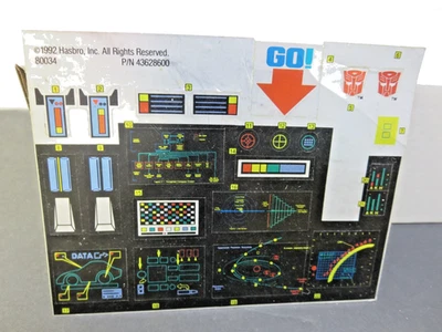 Transformers Prowl Autobot G1 instruções, decalque, armas.  Original - Imagem 1 de 4