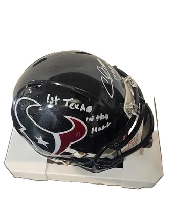 Texans Andre Johnson Authentic Signed Speed Mini Helmet JSA Witnessed HOF 24 - Image 1 of 4