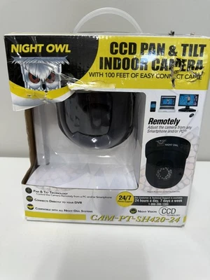  Cámara de seguridad panorámica/inclinable de alta resolución Night Owl CAM-PT-SH420-24 (negra) Foto 1 de 4