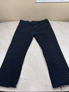 Jeans Adriano Goldschmied uomo 38x29 nero denim protezione gamba dritta made USA - Foto 1 di 4