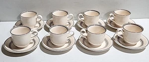Keltcraft Noritake Nutmeg Pattern 9117 Stoneware Ireland 8 Cup and Saucer Sets - Picture 1 of 11
