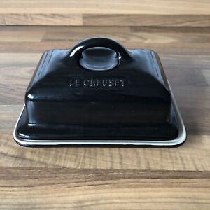 Le Creuset Stoneware Black  Butter Dish with Lid