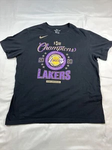 Nike Lakers 2020 Championship T-shirt Locker Room Black T-shirt MEN’S Large - Picture 1 of 18