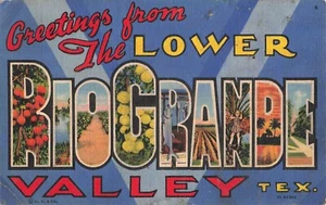 Lower Rio Grand Valley Texas Postkarte Großbrief Multiview PM 1943 D3 - Bild 1 von 2