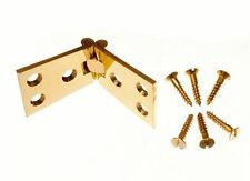 NEW BRASS COUNTER FLAP HINGE POLISHED BRASS 1 1/4 IN X 4 IN AND SCREWS (10 PAIR