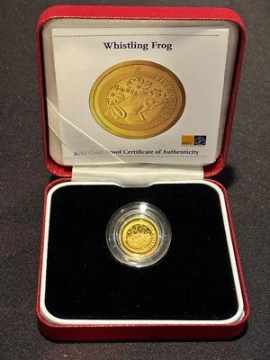 BERMUDAS $5 dólares 2014, oro de 1/20 oz, silbido. Rana / QEII. Como nuevo a prueba de gemas: 500 Foto 1 de 4