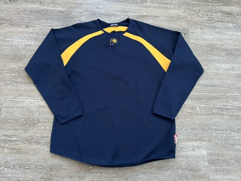 MAJESTIC Indiana Pacers Long Sleeve Pullover Therma Base Warmup shirt Basketball Cover