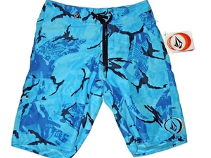 Volcom men's Board Shorts Swimsuit - size 28 - Maguro Blue print - Picture 1 of 4