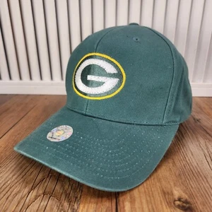 VINTAGE Logo 7 Green Bay Packers Hat Cap Strap Back Green NFL Football Logo Mens - Picture 1 of 10