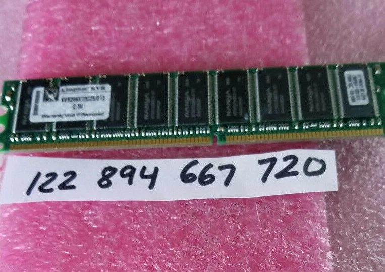 512MB DDR  DDR2100E  PC2100  DDR1266   DDR12100 DDR1-266 184PIN UNBUFFERED ECC  - Image 1 of 1