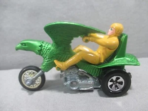Hot Wheels Rrrumblers BOLD EAGLE Green w/ Tan Rider Vintage Mattel - Picture 1 of 7
