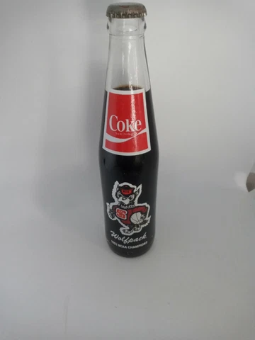 NC State Wolfpack Basketball -1983 NCAA champions Glass Coke Bottle Cover