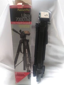 Sunpak Platinum Plus Ultra 7000TM 2-in-1 70" Tripod & Monopod - Black Camera - Picture 1 of 7