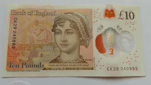 LUCKY £10 NOTE JANE AUSTEN ZEHN PFUND GEBURTSTAG 24 08 83 AUG 24. 1983 - Bild 1 von 11