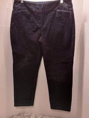Women's Westbound Petite Pants Black Corduroy Capris Size 12P Pockets - Image 1 of 4