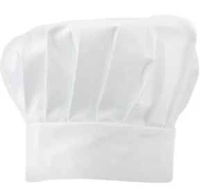 5er Pack verstellbare Profi Köche große Hüte weiß Polycotton Bäcker Köche - Bild 1 von 1