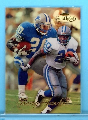 🏈 1998 Topps Barry Sanders Gold Label #100 Detroit Lions HOF LOOKY NICE 📣 🚨 - Image 1 of 3