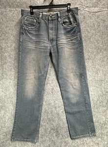 PHAT FARM Slim Fit Jeans Mens 34/32 Blue Denim Streetwear Grunge Hip Hop - Picture 1 of 15