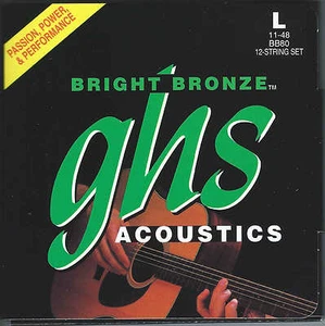GHS BB80 Bright Bronze 12-string acoustic guitar strings, Light .011-.048 - Picture 1 of 1