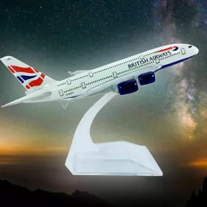 BRITISH AIRWAYS A380Airlines Die Cast Metal Desk Aircraft Plane D-UK - Picture 1 of 3