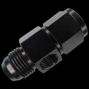 SKADI AN-10 to AN-10 Straight Hose Fitting w. M14 Port, Black - Picture 1 of 5