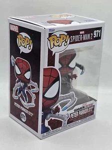 Damaged Box Funko Games Marvel Spider-Man 2 Peter Parker Advanced Suit 2.0 #971 - Picture 1 of 9