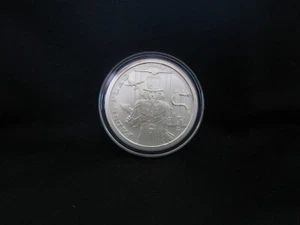 SBSS 2014 bandera falsa 1 oz plata BU acabado satinado encapsulado redondo - Imagen 1 de 2
