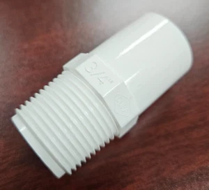 Dura PVC Pipe Fitting Male Adapter Schedule 40 3/4" NPT Male x 3/4 spigot Fittng - Picture 1 of 3