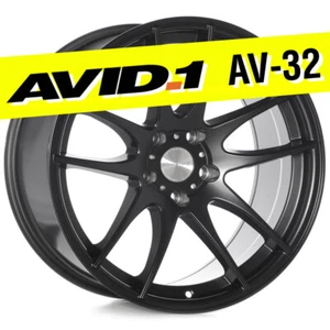AVID.1 AV-32 18x9.5 Flat Black 5x114.3 +35 Wheels Emotion CR Style (Set of 4) - Picture 1 of 6