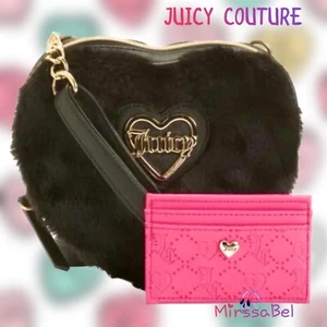 NEW- JUICY COUTURE FUCHSIA HEART CROSSBODY & BOXED GIFT SET - Picture 1 of 5