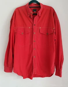 Vintage Red Versace Shirt, Size UK XL Pockets Cowboy Medusa Buttons Italy - Picture 1 of 9
