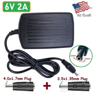 Adaptador de CA/CC de 6V 2A para cámaras de CCTV/electrónica doméstica con 2 puntas de enchufe de CC - Imagen 1 de 9