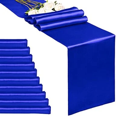 10-Pack 12 x 108 inches Long Premium Satin Table Runner for 10 pack Royal Blue - Image 1 of 4