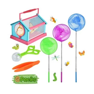 Kids Telescopic Butterfly Nets Bugs Insect Catcher Kit Perfect Outdoor Tools ... - Picture 1 of 6