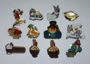 Lot de 12 Pin's + Attaches Thème Marques Alimentation Glaces Miki Dolce Vita.. - Picture 1 of 1